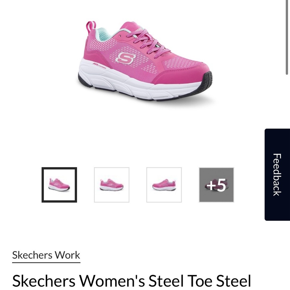 Skechers Pink Steel Toe Runners